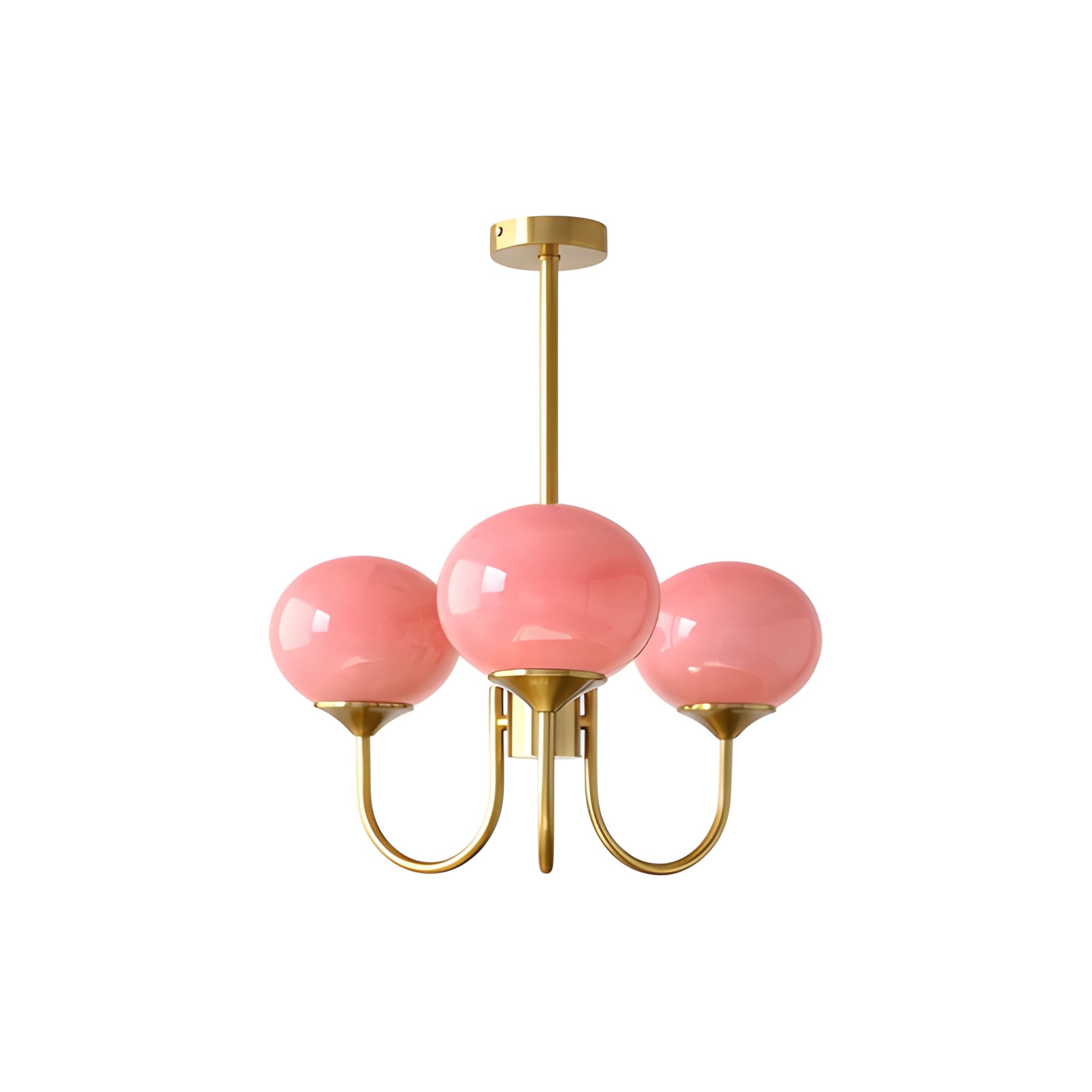 Marshmallow Glass Globe Chandelier - Modern Mid-Century Ceiling Light Fixture