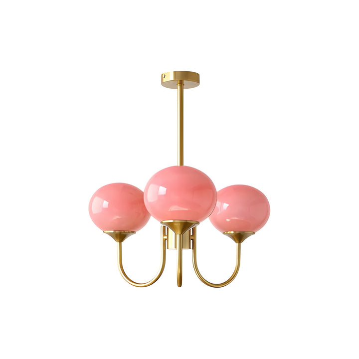 Marshmallow Glass Globe Chandelier - Modern Mid-Century Ceiling Light Fixture