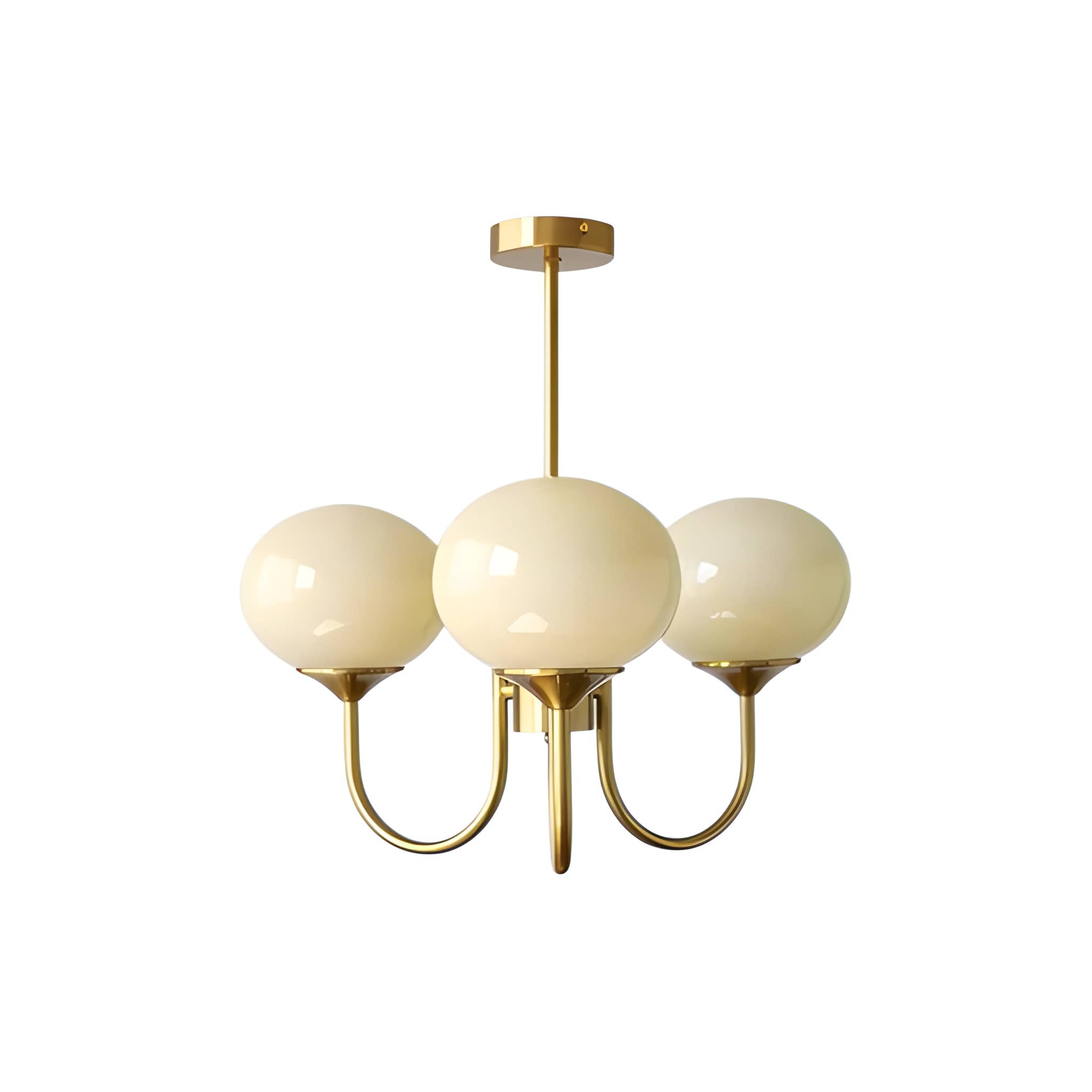Marshmallow Glass Globe Chandelier - Modern Mid-Century Ceiling Light Fixture