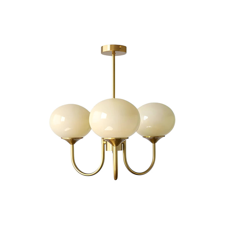 Marshmallow Glass Globe Chandelier - Modern Mid-Century Ceiling Light Fixture