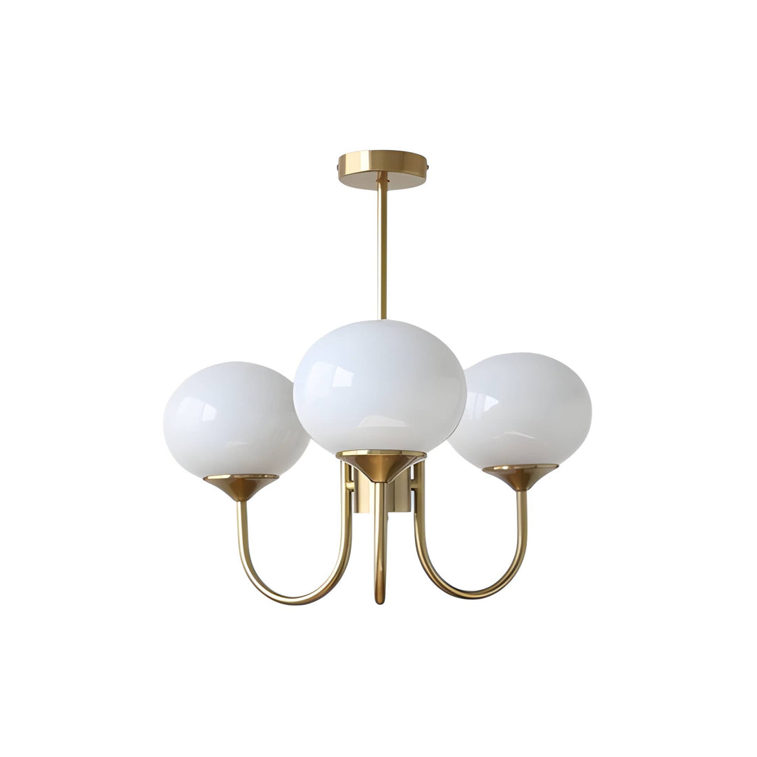 Marshmallow Glass Globe Chandelier - Modern Mid-Century Ceiling Light Fixture