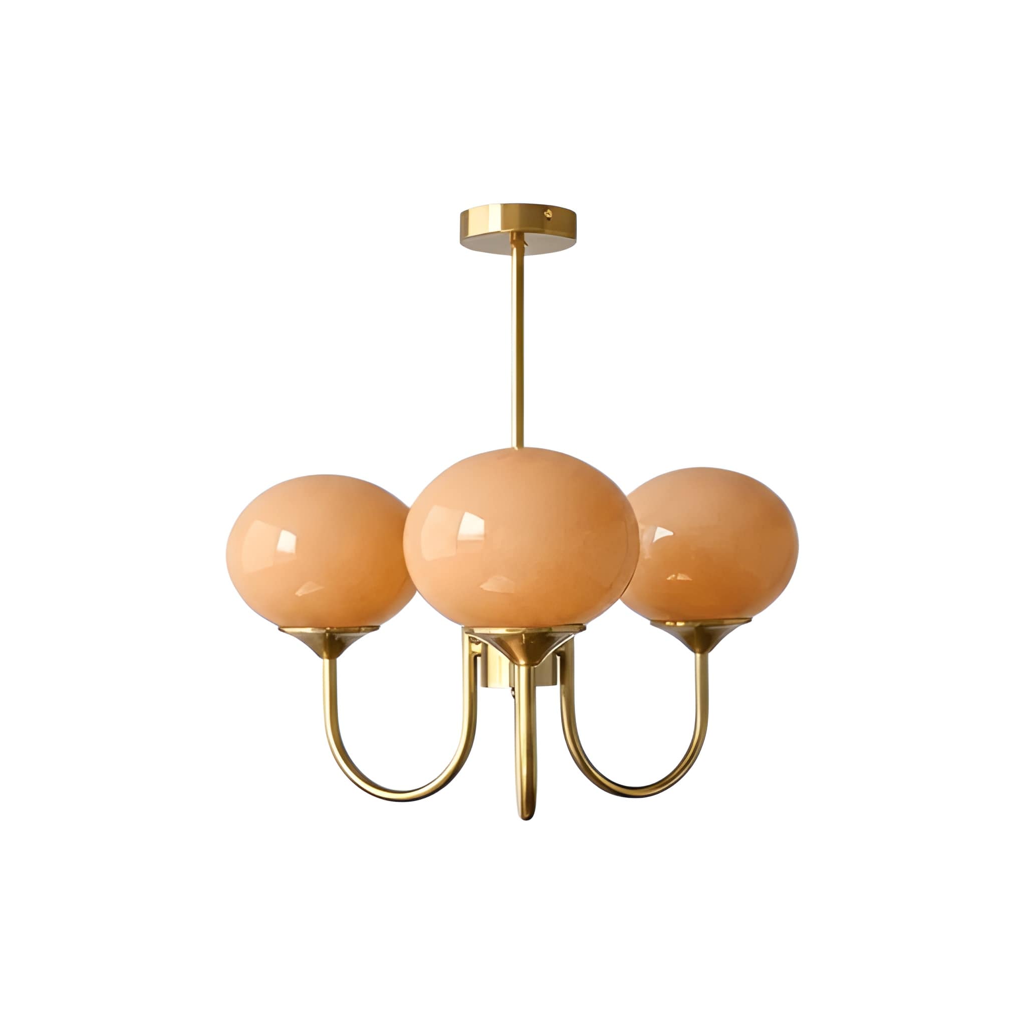 Marshmallow Glass Globe Chandelier - Modern Mid-Century Ceiling Light Fixture