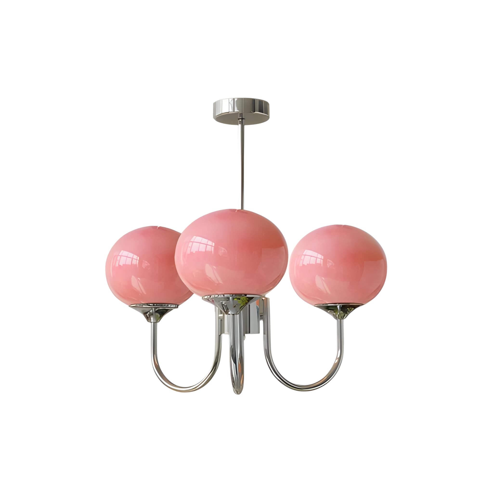 Marshmallow Glass Globe Chandelier - Modern Mid-Century Ceiling Light Fixture